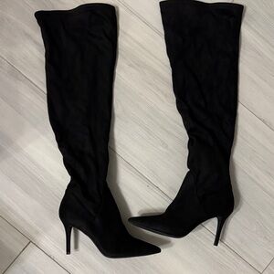 Jessica Simpson Black Over-the-Knee Stiletto Boots - Women SIZE 8